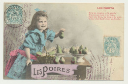 Carte Fantaisie Enfant - Les Fruits - Les Poires - Phototypie BERGERET - Bergeret