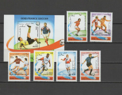 Afghanistan 1996 Football Soccer World Cup Set Of 6 + S/s MNH - 1998 – Francia