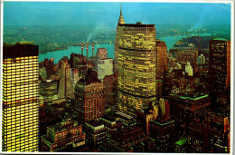 49904 - USA - New York City , Pan Am Building , Midtown Skyline At Night - Gelaufen 1980 - Otros & Sin Clasificación