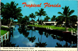 49852 - USA - Florida , Coconut Palms Border The Waterway Homes - Gelaufen 1979 - Sonstige & Ohne Zuordnung