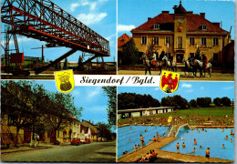 49601 - Burgenland - Siegendorf , Zuckerfabrik , Rathaus , Schwimmbad , Freibad , Eisenst. Straße - Gelaufen 1984 - Eisenstadt