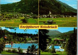 49427 - Kärnten - Weißbriach , Kneippkurort Im Gitschtal , Freibad , Schwimmbad , Mehrbildkarte - Gelaufen 1987 - Weissensee
