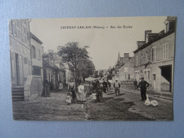 CPA--LUCENAY-LES-AIX---  RUE DES ECOLES ANIMEE. - Montsauche Les Settons