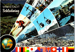 50283 - Steiermark - Schladming , Mehrbildkarte WM 1982 - Gelaufen 1982 - Schladming