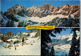 50239 - Steiermark - Ramsau , Winter , Dachsteinsüdwände Mit Alpenglühen , Türlwandhütte - Gelaufen 1975 - Ramsau Am Dachstein