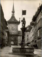50196 - Schweiz - Bern , Zeitglockenturm Mit Zähringerbrunnen , Zensur - Gelaufen  - Bern