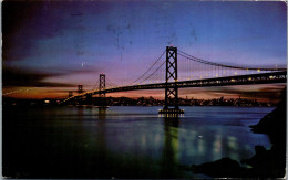 49994 - USA - San Francisco , Bay Bridge At Night - Gelaufen 1969 - San Francisco