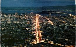 49989 - USA - San Francisco , At Night , City , View - Gelaufen 1973 - San Francisco