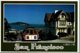 49981 - USA - San Francisco , California , Cable Car With Bay And Alcatraz - Gelaufen 1990 - San Francisco