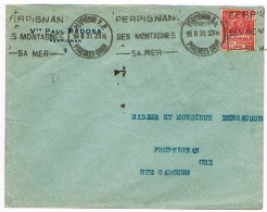 66 PERPIGNAN RP KRAG "Perpignan,ses Montagnes,sa Mer"18/3/31 S/ YT 272 Seul S/ Lettre - Arrivée Cachet Manuel 31 ORE  33 - Oblitérations Mécaniques (flammes)