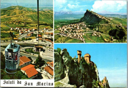 50867 - San Marino - R. S. , La Funivia , Monte Titano , Le Rocche , Mehrbildkarte - Gelaufen 1974 - Saint-Marin