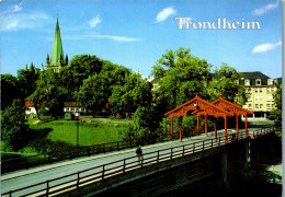 50804 - Norwegen - Trondheim , Old Town Bridge , Nidaros Cathedral - Gelaufen 1984 - Norvegia