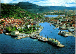 50784 - Norwegen - Bergen , Town And Harbour , Panorama - Gelaufen 1980 - Norwegen