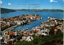 50783 - Norwegen - Bergen , Town And Harbour , Panorama - Gelaufen 1978 - Norwegen