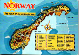 50781 - Norwegen - Landkarte , View - Gelaufen 1983 - Noruega