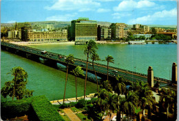50746 - Ägypten - Kairo , Cairo , El Tahrir Bridge , Shepeards Hotel , Semiramis Hotel - Gelaufen  - Caïro