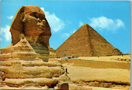 50739 - Ägypten - Giza , Shinx And Kheops Pyramid - Gelaufen  - Gizeh