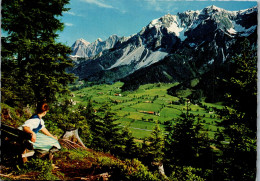 50607 - Steiermark - Ramsau , Blick Vom Kulmberg Mit Dachsteinsüdwänden Und Scheichenspitze - Gelaufen 1969 - Ramsau Am Dachstein