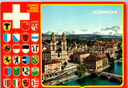 50568 - Schweiz - Zürich , Grossmünster Und Die Alpen - Gelaufen 1979 - Zürich