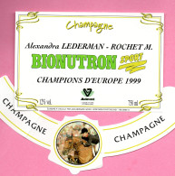 Etiquette De Champagne    GODIN "  Cheval  Rochet M  Champion D'Europe 1999 - Champagner