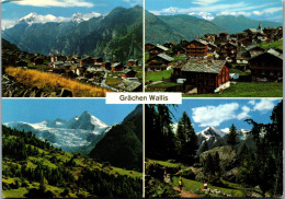 50550 - Schweiz - Grächen , Wallis , Mehrbildkarte - Gelaufen 1971 - Grächen