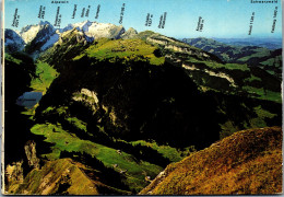 50553 - Schweiz - Hoher Kasten , Aussicht , Appenzellerberge , Alpstein - Gelaufen 1966 - Appenzell