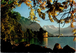 50523 - Schweiz - Lac Leman , Le Chateau De Chillon En Automne - Gelaufen 1967 - Montreux