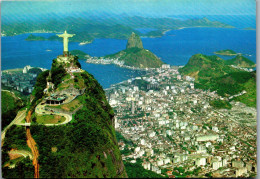 50498 - Brasilien - Rio De Janeiro , View Of Corcovado With Guanabara Bay - Gelaufen  - Rio De Janeiro