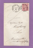 BRIEF MIT STEMPEL "BERLIN P.E. NO 23" ,1889. - Briefe U. Dokumente