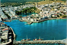 51157 - Griechenland - Aghios Nikolados , Kreta , Crete , Panorama , L. Beschädigt - Gelaufen  - Greece