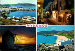 51120 - Griechenland - Mykonos , Mehrbildkarte - Gelaufen 1980 - Griechenland