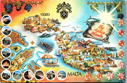 50927 - Malta - Landkarte , Landscape , Gozo - Gelaufen 1982 - Malta