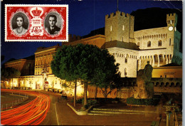 50906 - Monaco - Principaute , Le Palais Du Prince La Nuit - Gelaufen 1985 - Palacio Del Príncipe