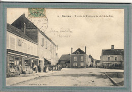 CPA (89) NOYERS - Aspect De L'Epicerie Et Coin Du Faubourg En 1906 - Plaque éméillée Menier - Noyers Sur Serein