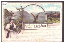 SOUVENIR DU LAC LEMAN - LITHO - TB - Autres & Non Classés