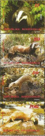 Macedonia 2016 Forest Predators Wild Anymals Set Of 4 Stamps In Strip MNH - Other & Unclassified