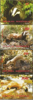 Macedonia 2016 Forest Predators Wild Anymals Set Of 4 Stamps In Strip MNH - Otros & Sin Clasificación