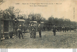 LURE DEPART DU 13e DRAGONS POUR PARIS 1906 SUR LE QUAI D'EMARQUEMENT - Lure