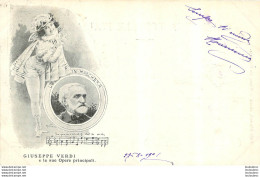 GIUSEPPE VERDI CARTE PUBLIEE PAR CARLO ALIPRANDI OPERA  UN BALLO IN MASCHERA AVEC ILLUSTRATEUR SIGNE N°7 SUR 12 - Zangers En Musicus