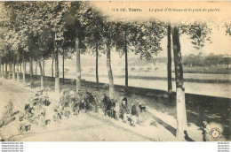 TOURS COURSE CYCLISTE LE QUAI D'ORLEANS ET LE PONT DE PIERRE - Tours