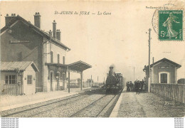 SAINT AUBIN DU JURA LA GARE AVEC TRAIN ENTRANT - Other & Unclassified