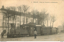 MELUN GARE DU TRAMWAY DE BARBIZON  EDITION SAUSSIER R1 - Melun