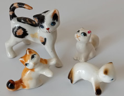 FEVE  - FEVES  (MINIATURES ?)    -  "MAMAN CHATTE ET SES TROIS CHATONS"   -         CHAT      CHATS - Animali