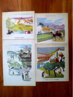 Lot 8 Dessin Illustration En Couleur De M. Maisonnier - Sonstige & Ohne Zuordnung