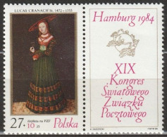 Polen 1984 Michel Nr.2920 O Gestempelt Weltpostkongress UPU Hamburg ( C 7) Versandkosten 1,00€-1,20€ - Used Stamps