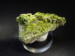 Pyromorphite On Smoky Quartz  ( 4.5 X 2.5 X 2 Cm ) Lead Prospect - Krandorf  - Schwandorf Distr. - Bavaria - Germany - Mineralien