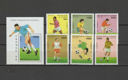 Congo 1996 Football Soccer World Cup Set Of 6 + S/s MNH - 1998 – Frankrijk