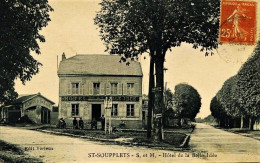 1870 - Seine  Et  Marne  -  SAINT  SOUPPLETS  :  HOTEL DE LA BELLE IDEE     Circulée En 1919 - Autres & Non Classés