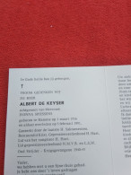 Doodsprentje Albert De Keyser / Hamme 1/3/1916 - 3/2/1991 ( Ivonna Spiessens ) - Religion & Esotérisme