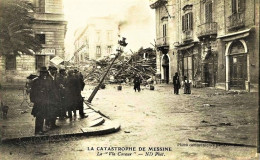1871 - Italie  -   MESSINE   :  LA CATASTROPHE  -  LA VIA  CAVOUR - Messina